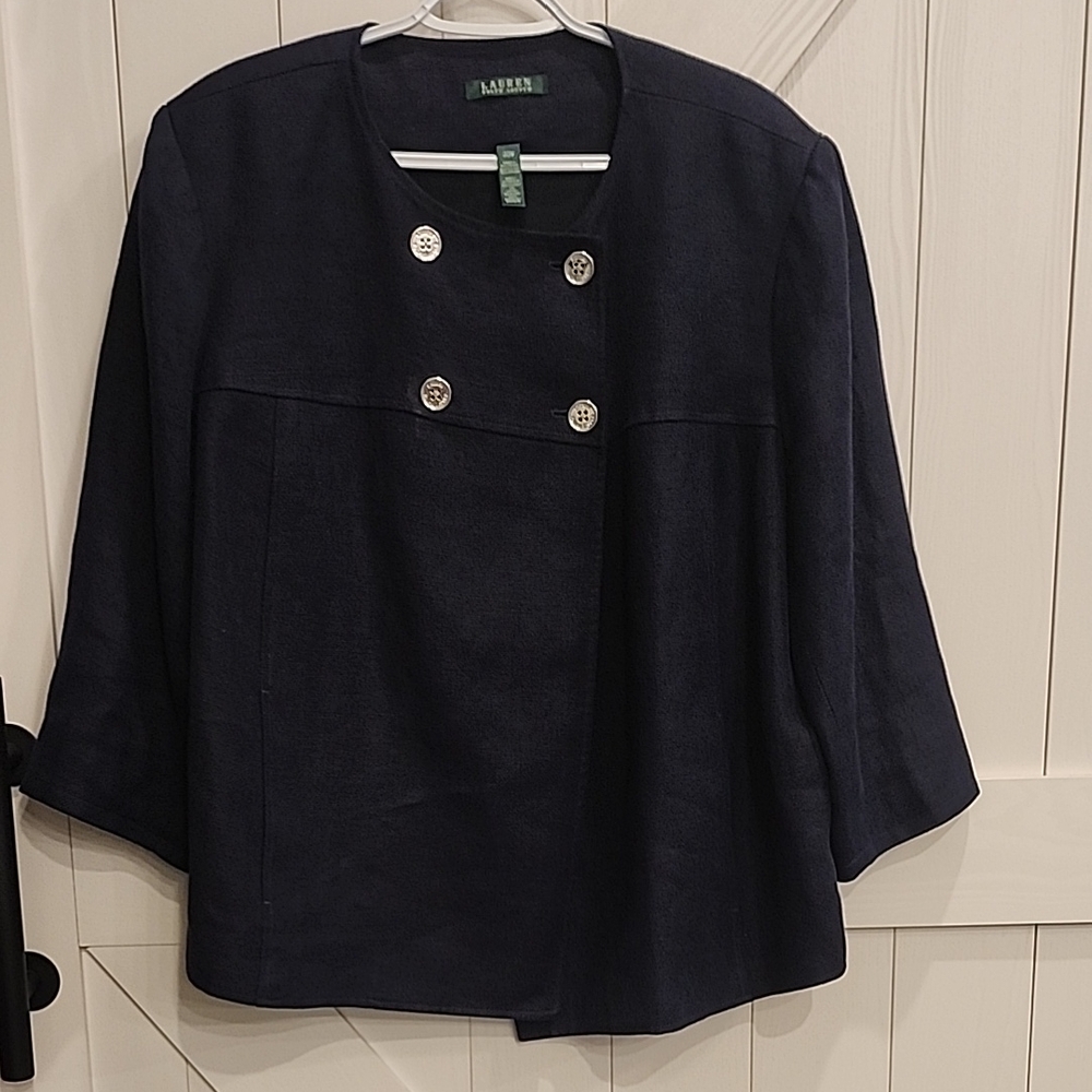 Lauren Ralph Lauren Navy Double-Breasted Blazer